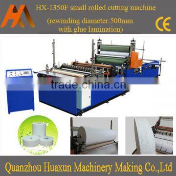 Automatic embossed small bobbin tissue slitting rewinding maxi roll toilet paper machine