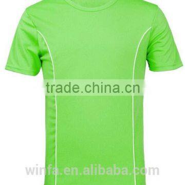 High quality custom ruond neck dry fit fluorescence color t shirt