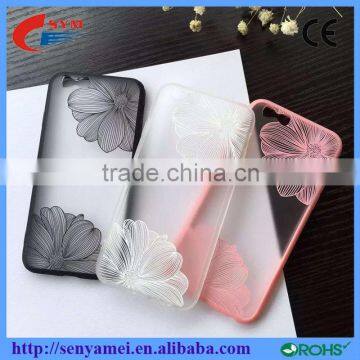 2016 Flowers Tpu Plastic Hard Cover Matte Case for Iphone 6 6s 4.7