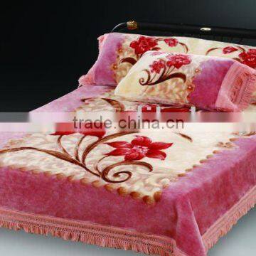 100% Polyester Printed and Mink 4pcs Blanket Set photo-1