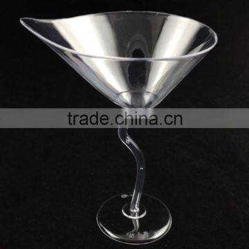 disposable PS plastic champagne glass cheap clear cup