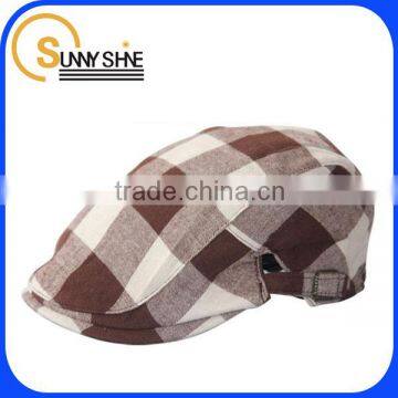 Sunny Shine China custom beige checked cotton beret