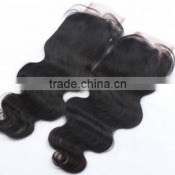 Cheap Virgin Brazilian Hair Closure Piece Free Parting 3 Way Part Full Lace Closures Add 40 Can make Silk Base