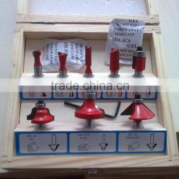 TC-008B Micro Grain Carbide Tipped 8PCS TCT Carbide Router Bit Set For Woodworking