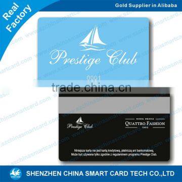 glossy credit card size plastic encoders magnetic pvc cards