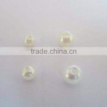 Smooth Surface round shape Plastic Pearl for garment decor