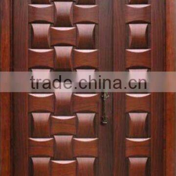 Unequal Double Design Wood Doors For Flat DJ-S8505SO-1