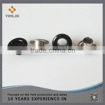 Decorative metal shoe eyelets and hooks