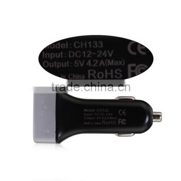 custom usb car adapter fast charging usb car charger 3 port