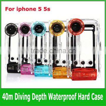 40m diving sealed Waterproof photo housing case Durable Water proof Bag Underwater back cover Case For waterproof iPhone 5 5s 5c