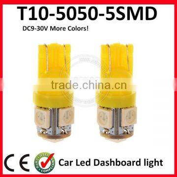 High Quality Cheap Supplier 5050 Led Car Side Wedge Light LampT10 5smd W5w Led