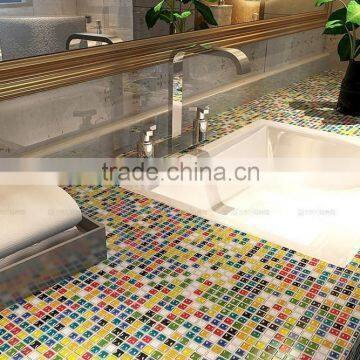 Glazed Blue Green Pink Yellow Mixed Ceramic Mosiac Tile Min10*10mm photo-5