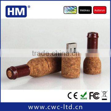 OEM bottle shaped wood usb stick promotional gift custmoized