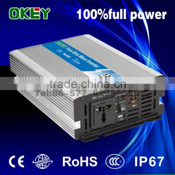 Pure sine wave power inverter 1200w CE RoHS approved dc 12v to ac 110v/220v with off grid solar power system