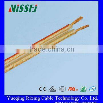 copper wire original size transparent speaker electric cable with red line 39