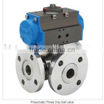 Pneumatic Three Way ball valve