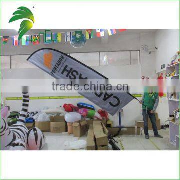 Cheap Outdoor Advertising Beach Flag For Sale With Double Sided Logo Printing / Feather Flag