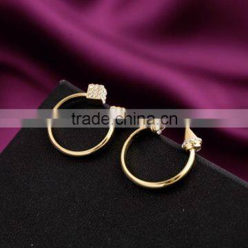 2015 china wholesale Ashine brand Europe&America Fashion simple crystal cube& cone gold ring