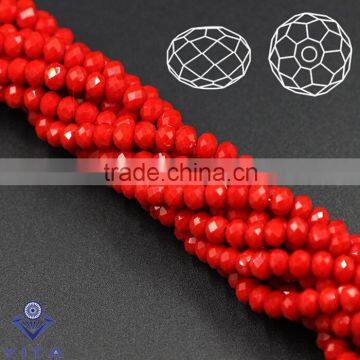Wholesale 6MM Jade Material Rondelle Glass Bead for Jewelry Quality Choice