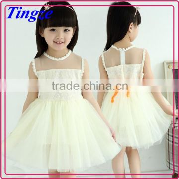 Hot fashion sleeveless multi-layer dress design girls party lace tutu kids dress