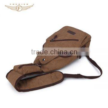 Custom Single Strap Men Canvas Sling Bags Wholesale