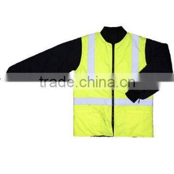 fluorescent ladies reversible safety jacket