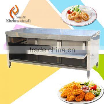 Foshan Chiinese factory stainless steel kitchen cabinet heated the food in the kitchen of hotel restaurent