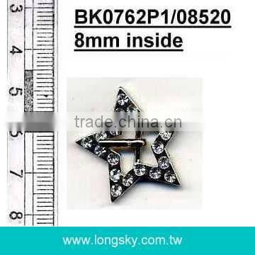 (#BK0762P1/08520/8mm) Rhinestone Star Buckles for Shoes