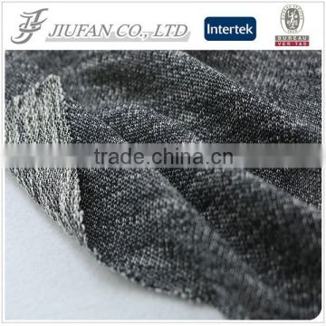 Jiufan Textile 2016 New Style Fancy Knitting Yarn Dyed French Terry Polyester Cotton With Lurex Fabric For Garment