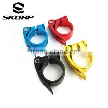 Colored 34.9mm Alloy Bicycle Clamp Bike Seat Post Clamp Quick Clamp