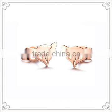 Plating Gold Shaped Fox Earrings Manufacturer