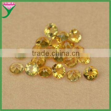 Wholesale price genuine natural round cut citrine stone