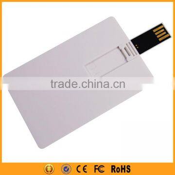 2mm thickness plastic credit card shape usb memory stick