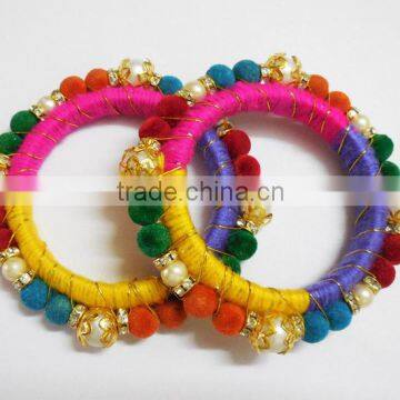 velvet funky bangles(multicolour) Online Shopping for Bracelets Bangles