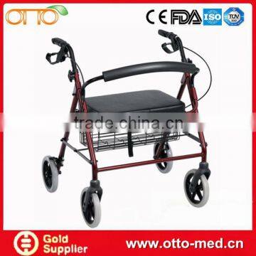 Bariatric folding walker with seat