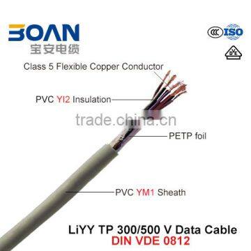 Liyy Tp Data Cable 300/500V Flexible Cu/PVC/Petp/PVC Twisted Pairs DIN VDE 0812