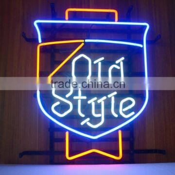 real glass tube old style Neon sign lighting