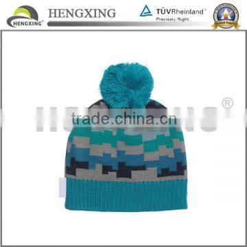 Custom Beanie Hat With Top Ball Unisex Slouch Pom Beanie Wholesale