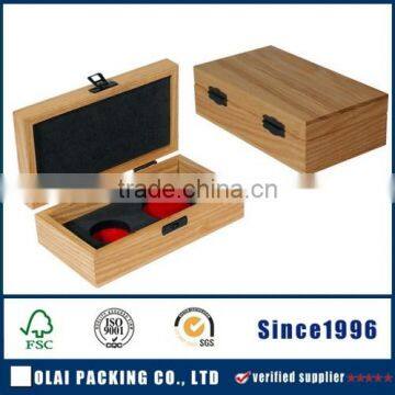 New designed lacquer wooden coin box for 3 coins, gold coin box