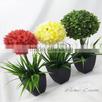 Colorful design artificial topiary trees boxwood grass ball bonsai green ballfor home decor