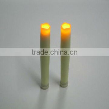 cheap thin wax coating 2AA battery operated taper candles