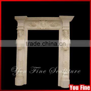 Large Decorative Natural Marble Carved Door Surround