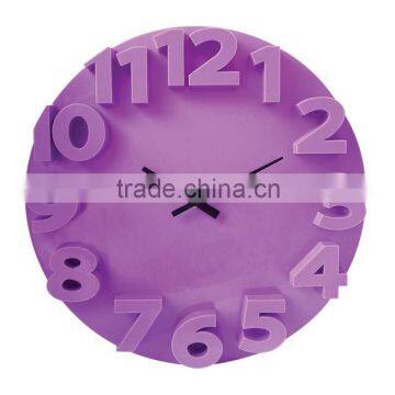 3D numbers plastic wall clock