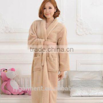 Flannel Fleece Bathrobe Nightgown photo-4