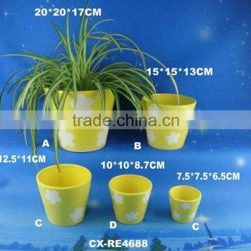 Wholesale handpaint ceramic flower pot flower planter set