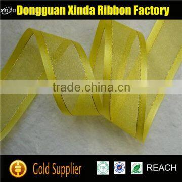 Dongguan Supplier Wholesale Colorful Custom Decoration Organza Ribbon