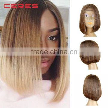 Wholesale18 inch brazilian human hair wig tangle and shedding free natural color deep wave human hair wig