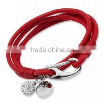 2013 fashion leather wrap bracelet women bracelet charms vners