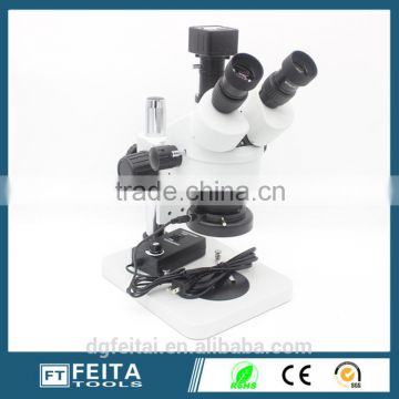 FTSM45T1 Fluorescence Microscope Theory Trinocular Drawtube Stereo Microscope with Digital Camera