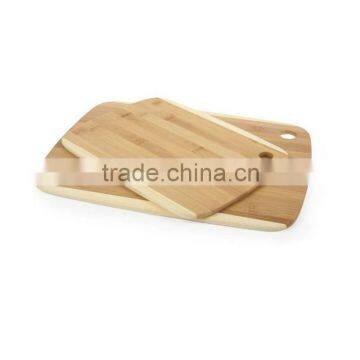double bamboo cutting board with hole